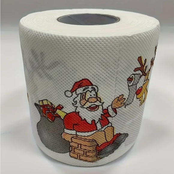 Santa Claus & Reindeer Gag Toilet Paper | Funny Christmas Novelty Gift - Picture 5 of 16